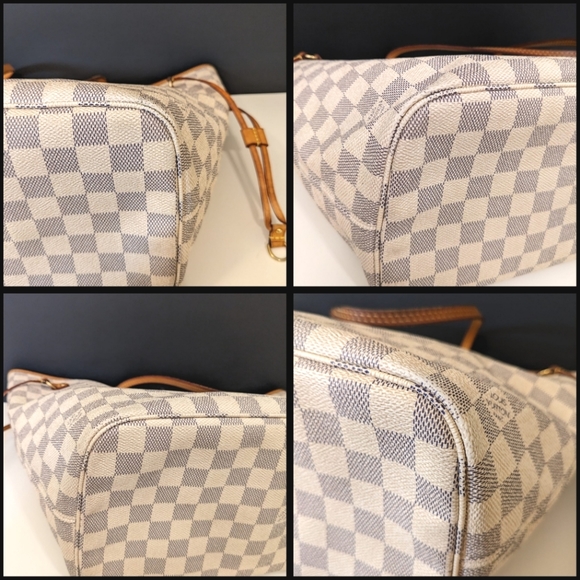 💎Authentic💎 Louis Vuitton Neverfull MM white Damier Azur - Picture 14 of 16